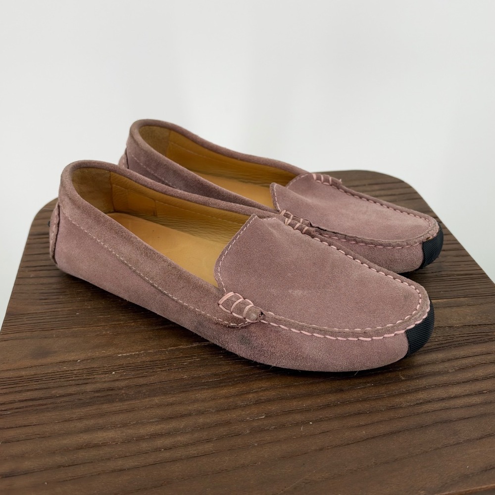 M.Gemi Felize Suede Driving Loafers Rose Pink Made in Italy Womens 37.5